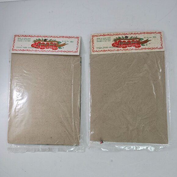 Vintage Liberty Bell Christmas Plastic Stained Glass Ornaments NOS Set of 2 - Picture 6 of 9